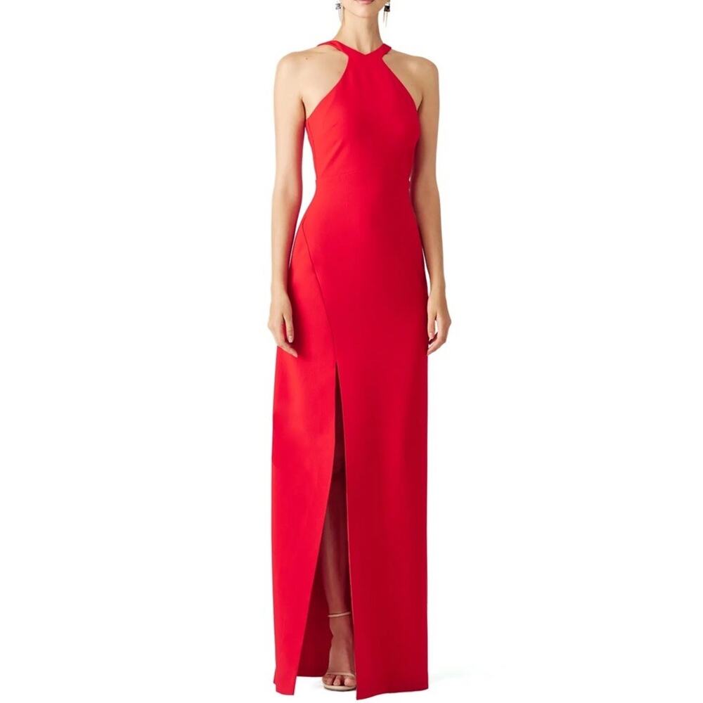 Likely Women Red Stillwell‎ Sleeveless Cutout Gown Dress Size 0 $398 Small Flaw